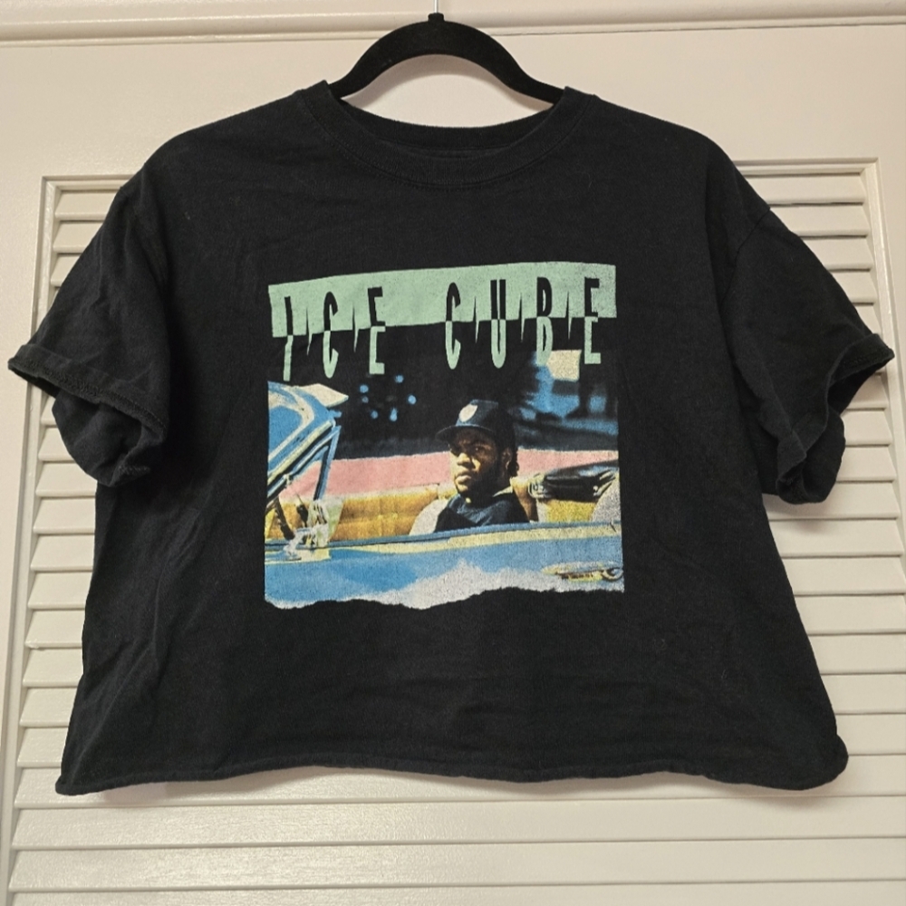 Ice Cube Graphic Short-Sleeve Crop Top